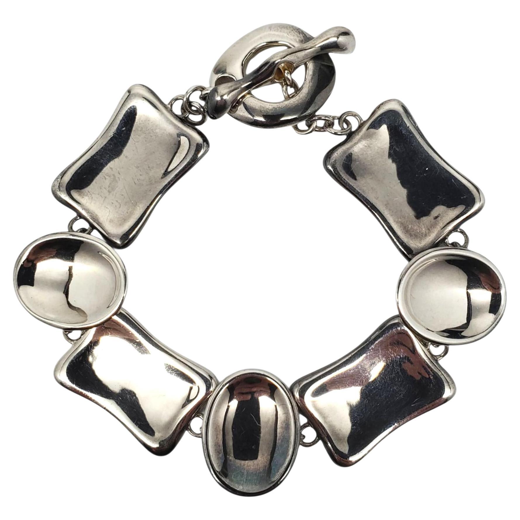 Robert Lee Morris Sterling Sculptural Link Bracelet #23571