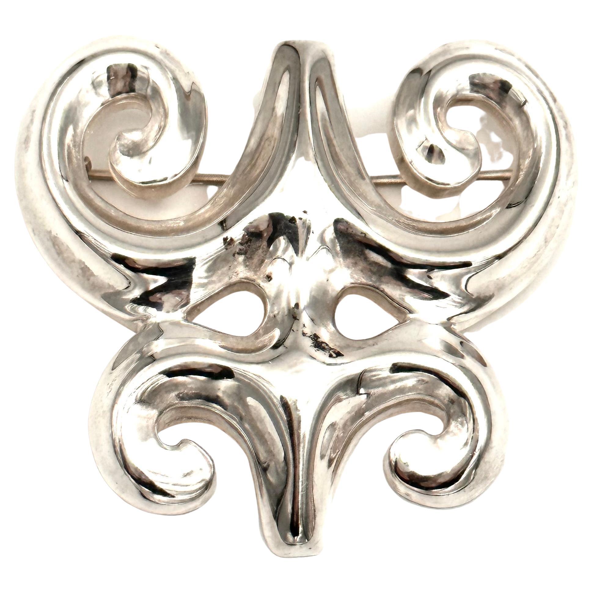 Robert Lee Morris Sterling Silver Butterfly Brooch For Sale