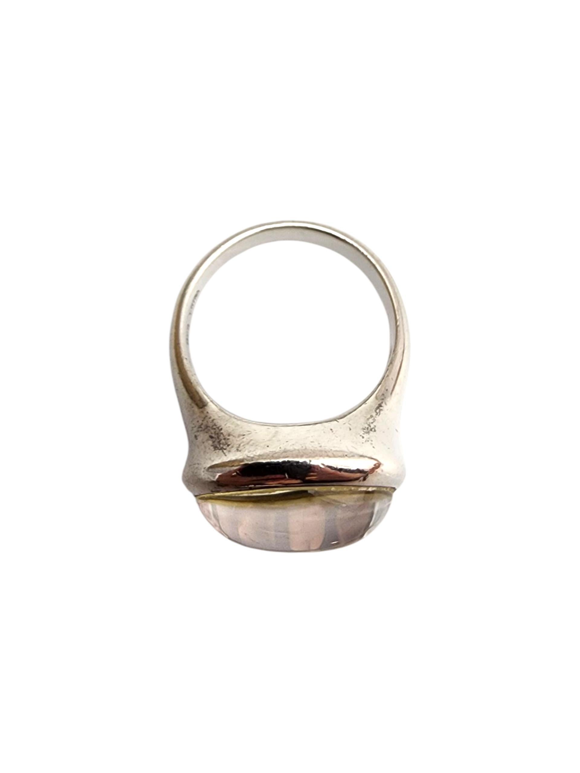 Robert Lee Morris Sterling Silver Clear Quartz Ring -

This vintage ring 