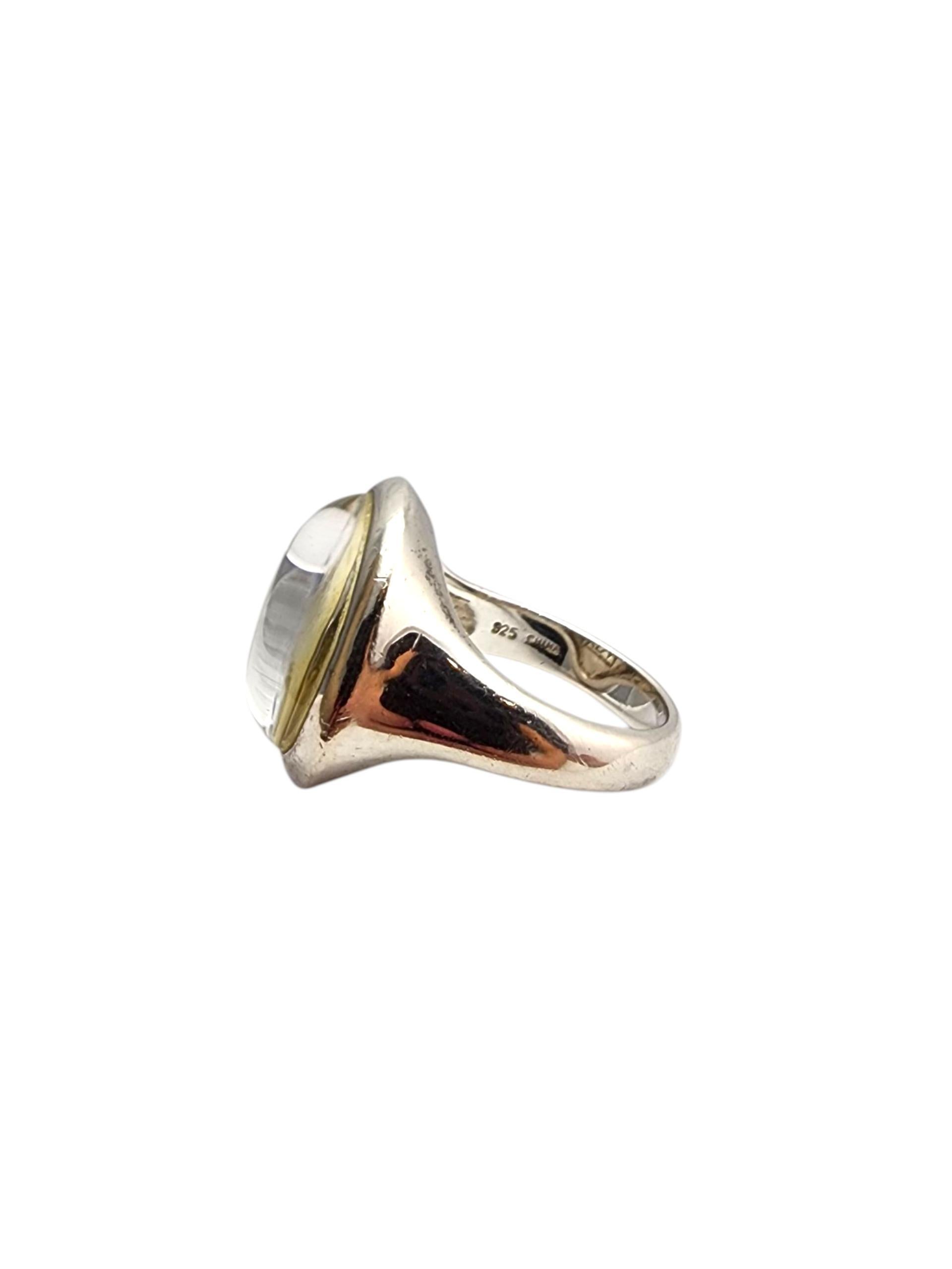 Women's Robert Lee Morris Sterling Silver Clear Quartz Ring Size 11 #21411 For Sale