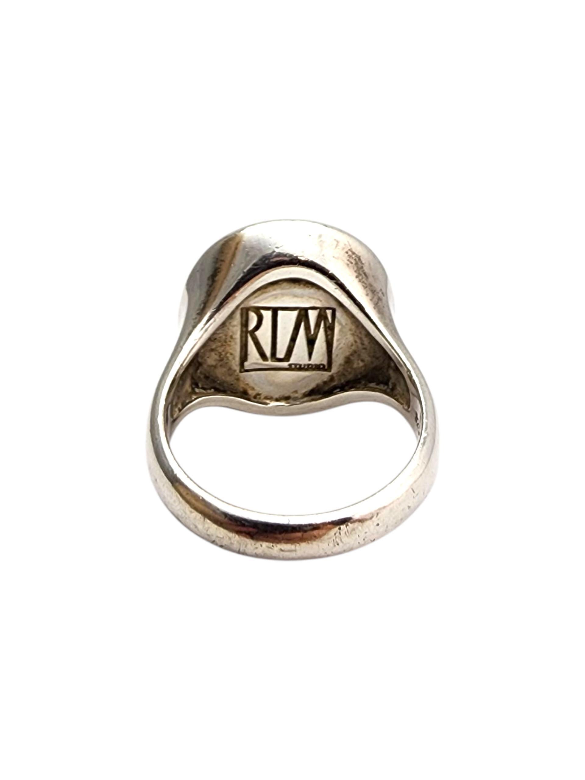 Robert Lee Morris Sterling Silver Clear Quartz Ring Size 11 #21411 For Sale 1