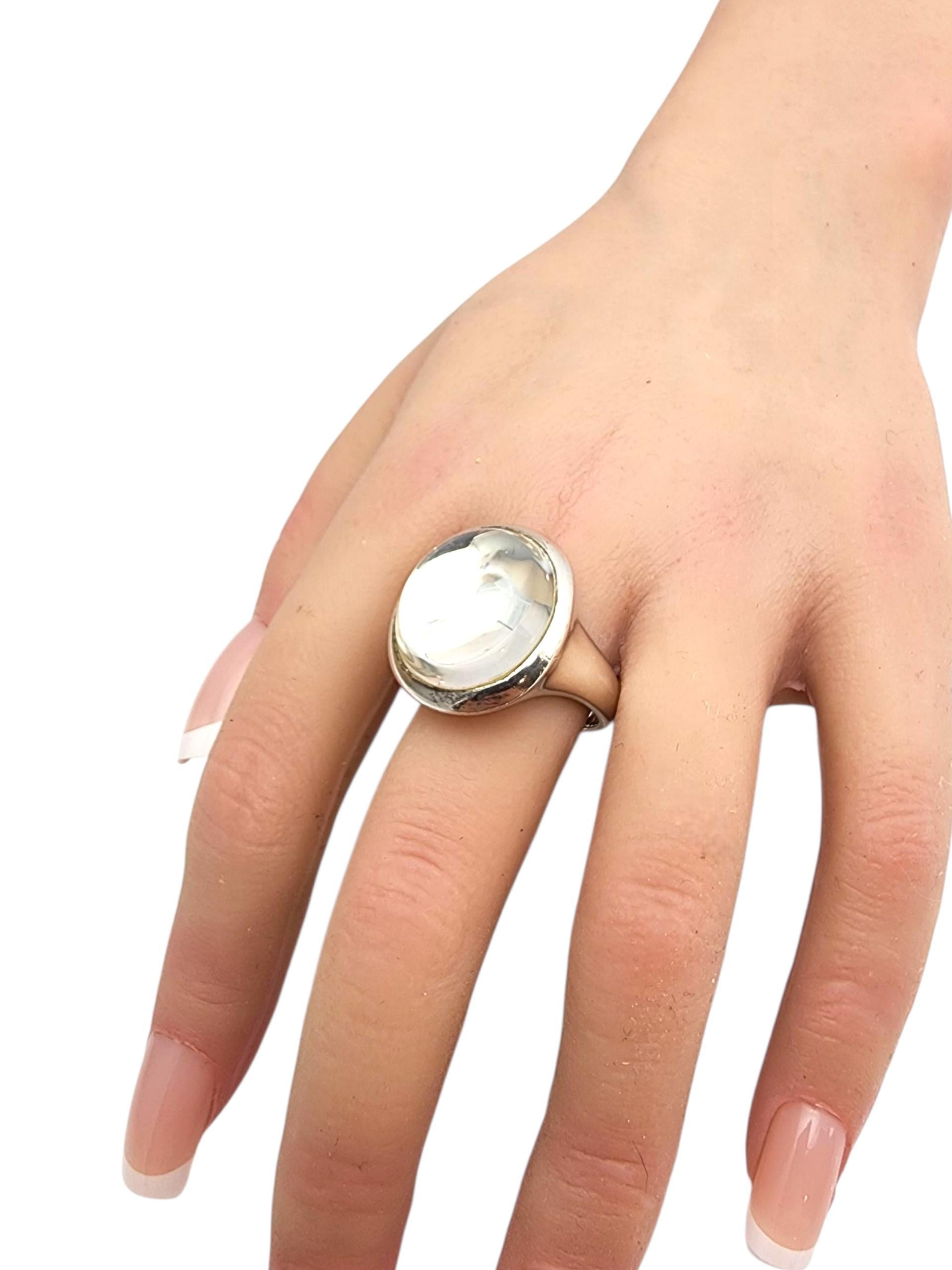 Robert Lee Morris Sterling Silver Clear Quartz Ring Size 11 #21411 For Sale 2