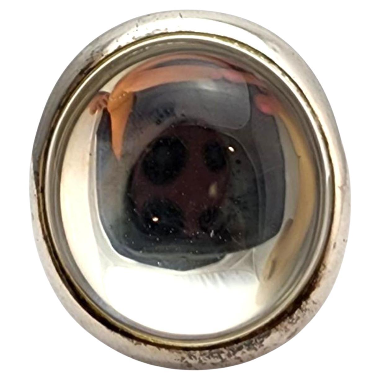 Robert Lee Morris Sterling Silver Clear Quartz Ring Size 11 #21411 For Sale