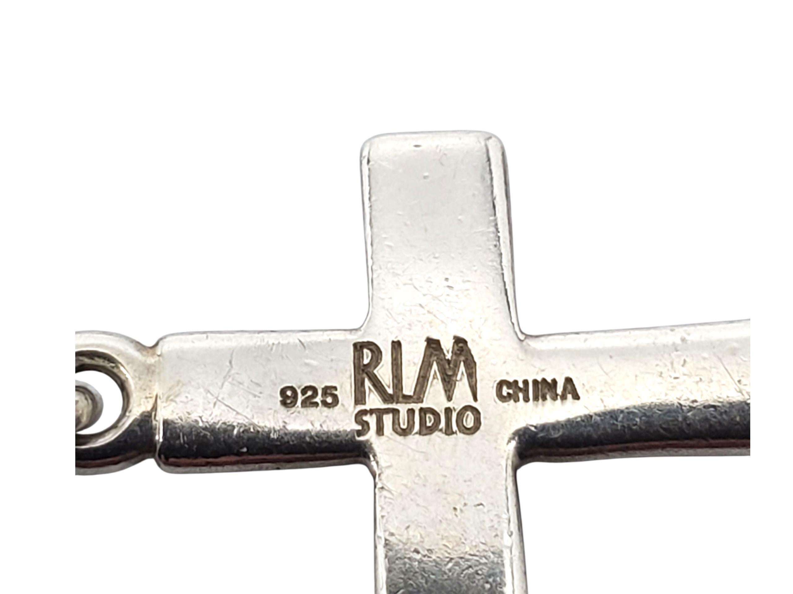 Robert Lee Morris Sterling Sterling Silver Cross Link Bracelet #23569 2