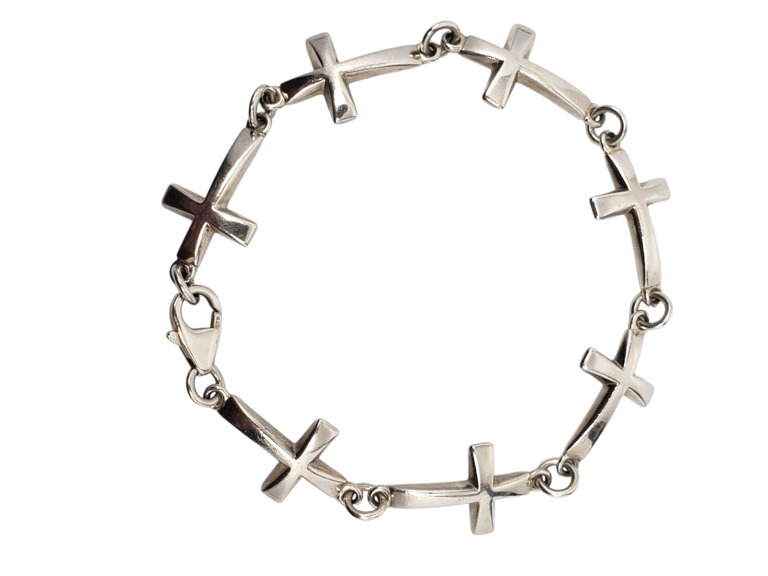 Contemporaneo Robert Lee Morris - Bracciale a maglie incrociate in argento 925 #23574 in vendita
