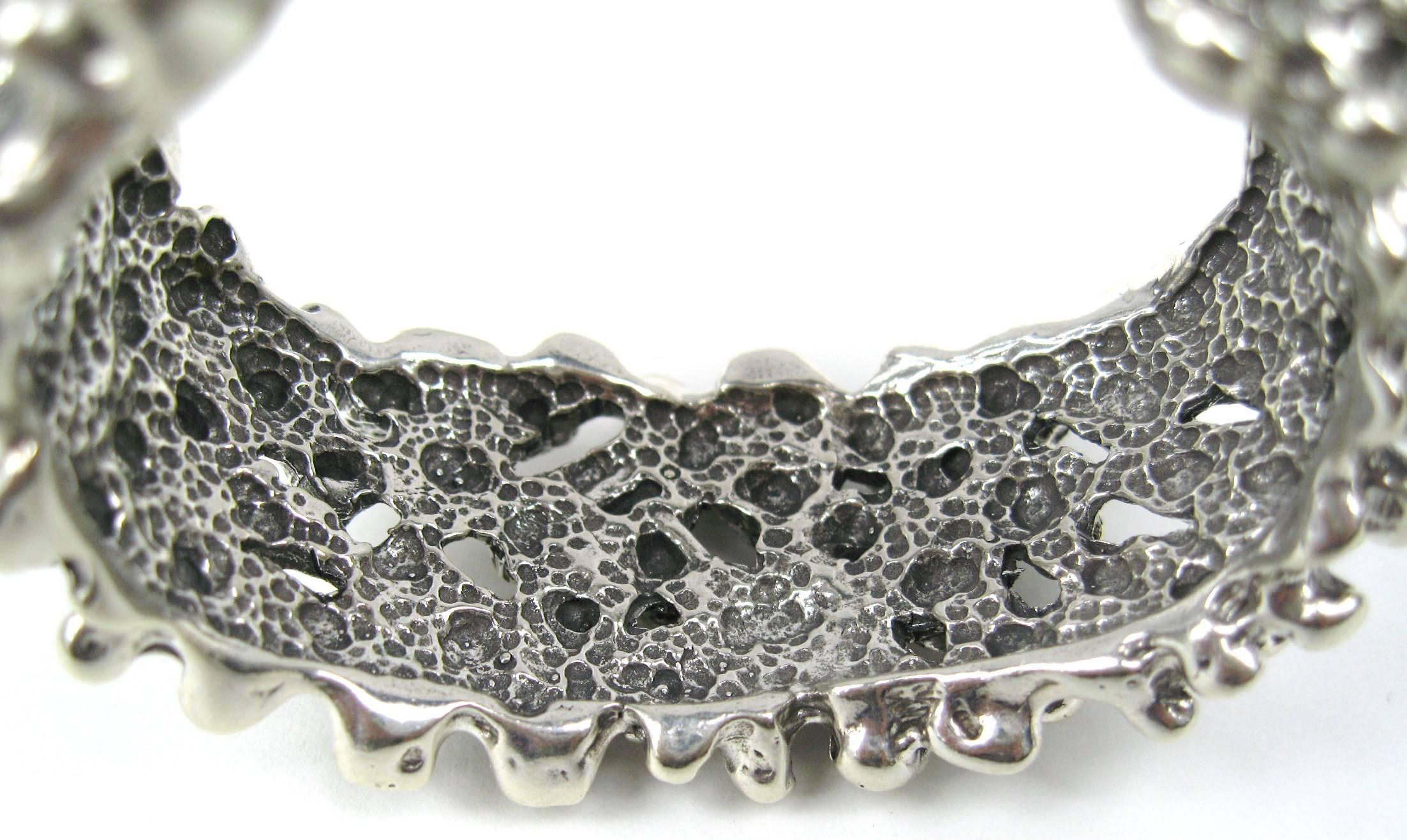 Robert Lee Morris sterling silver cuff bracelet New, Never Worn 1990s  In New Condition For Sale In Wallkill, NY