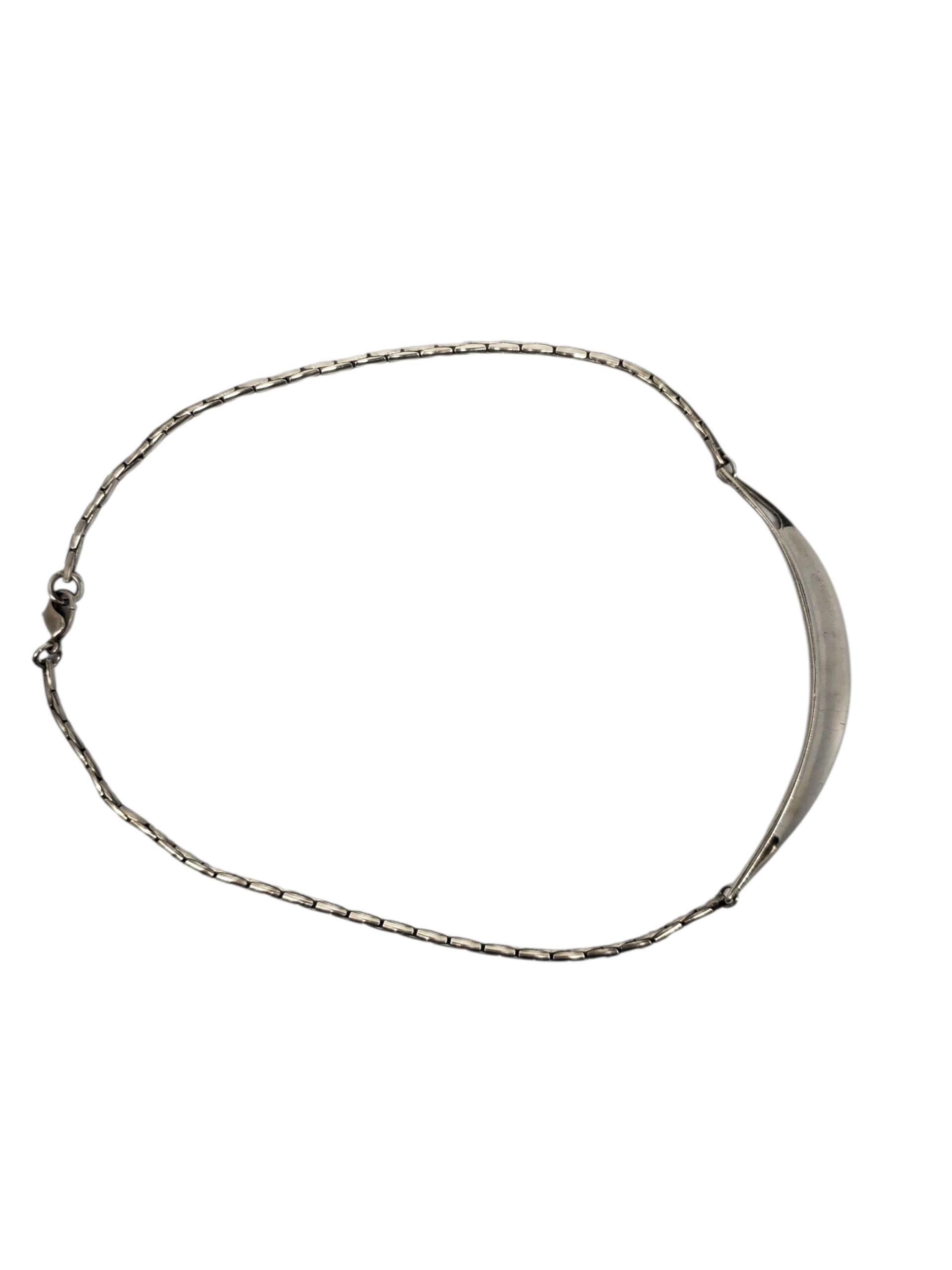 Donna Robert Lee Morris - Collana con ciondolo a forma di collare curvo in argento Sterling #23659 in vendita