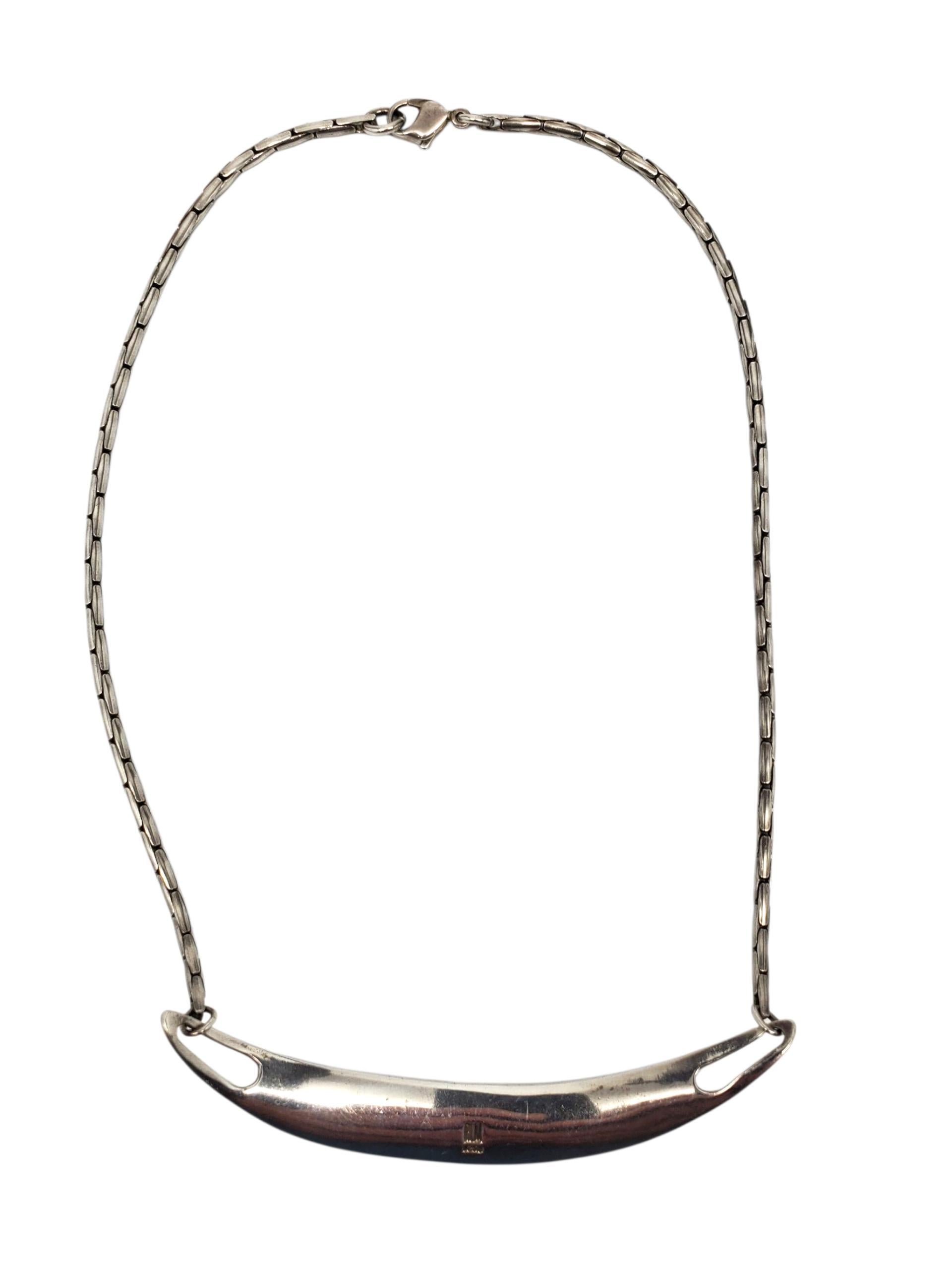 Robert Lee Morris - Collana con ciondolo a forma di collare curvo in argento Sterling #23659 in vendita 1