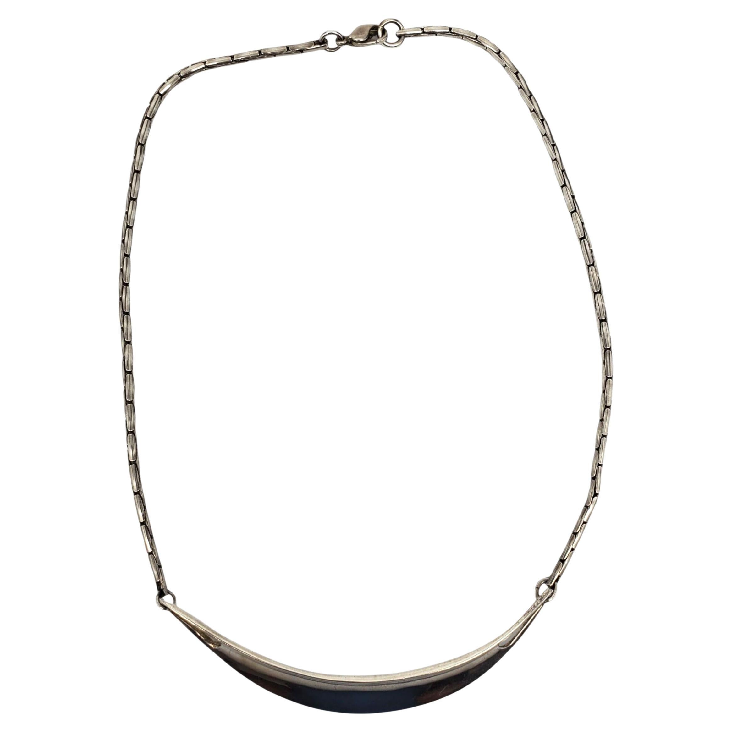 Robert Lee Morris - Collana con ciondolo a forma di collare curvo in argento Sterling #23659