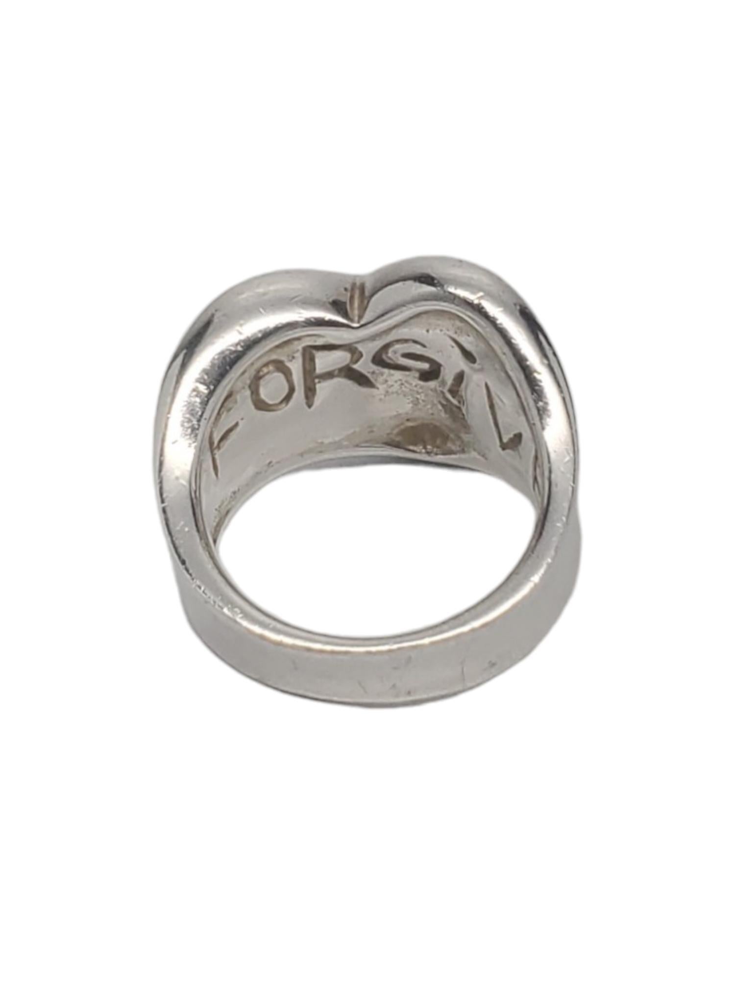 Women's Robert Lee Morris Sterling Silver Forgive Heart Ring Size 9 #17212