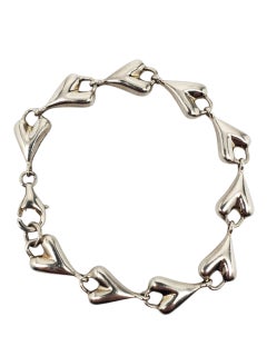 Robert Lee Morris Sterling Silver Heart Link Bracelet #23570