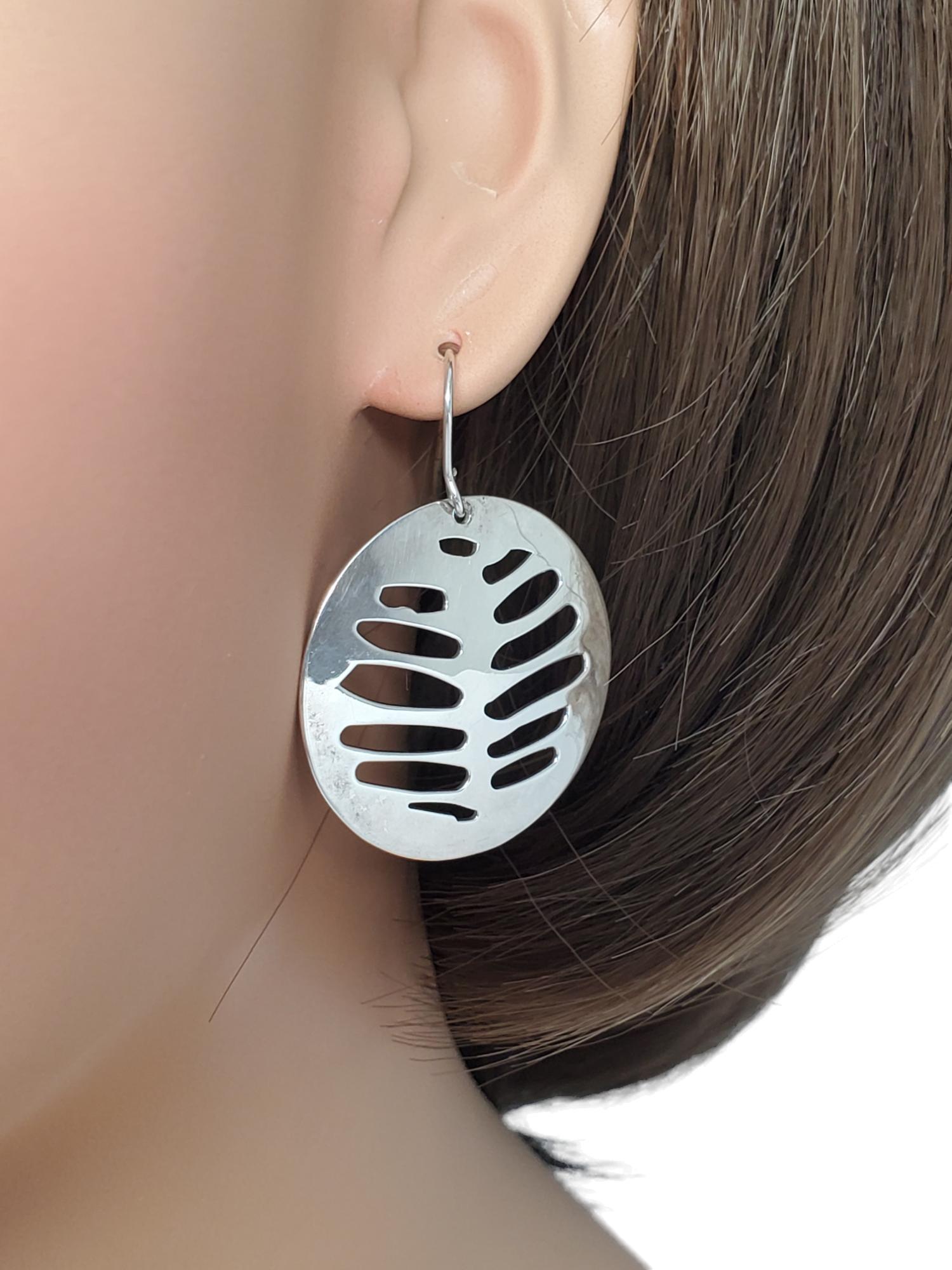 Robert Lee Morris - Orecchini a disco moderni in argento sterling #17546 in vendita 3