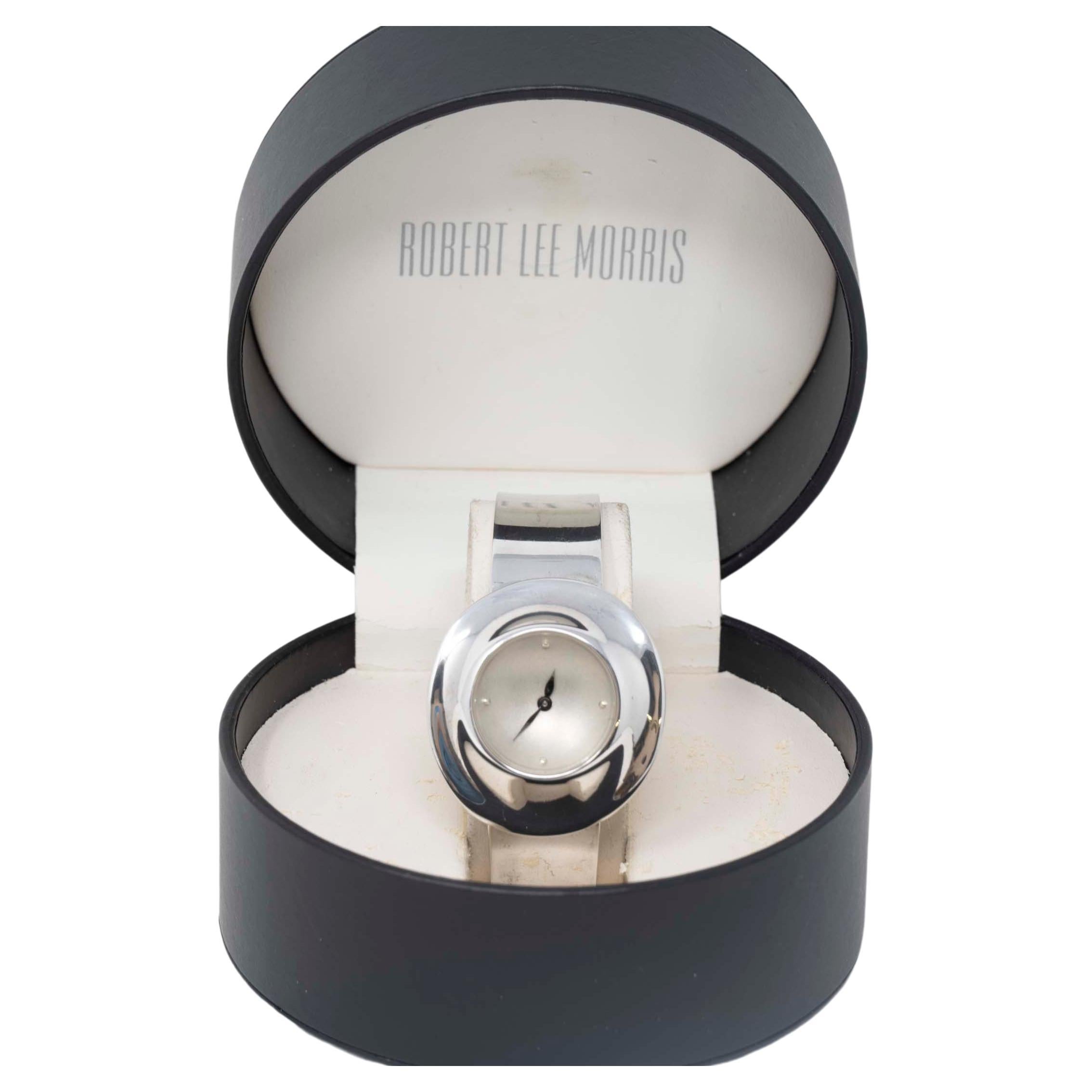 Robert Lee Morris Montre Moon Crater en argent sterling