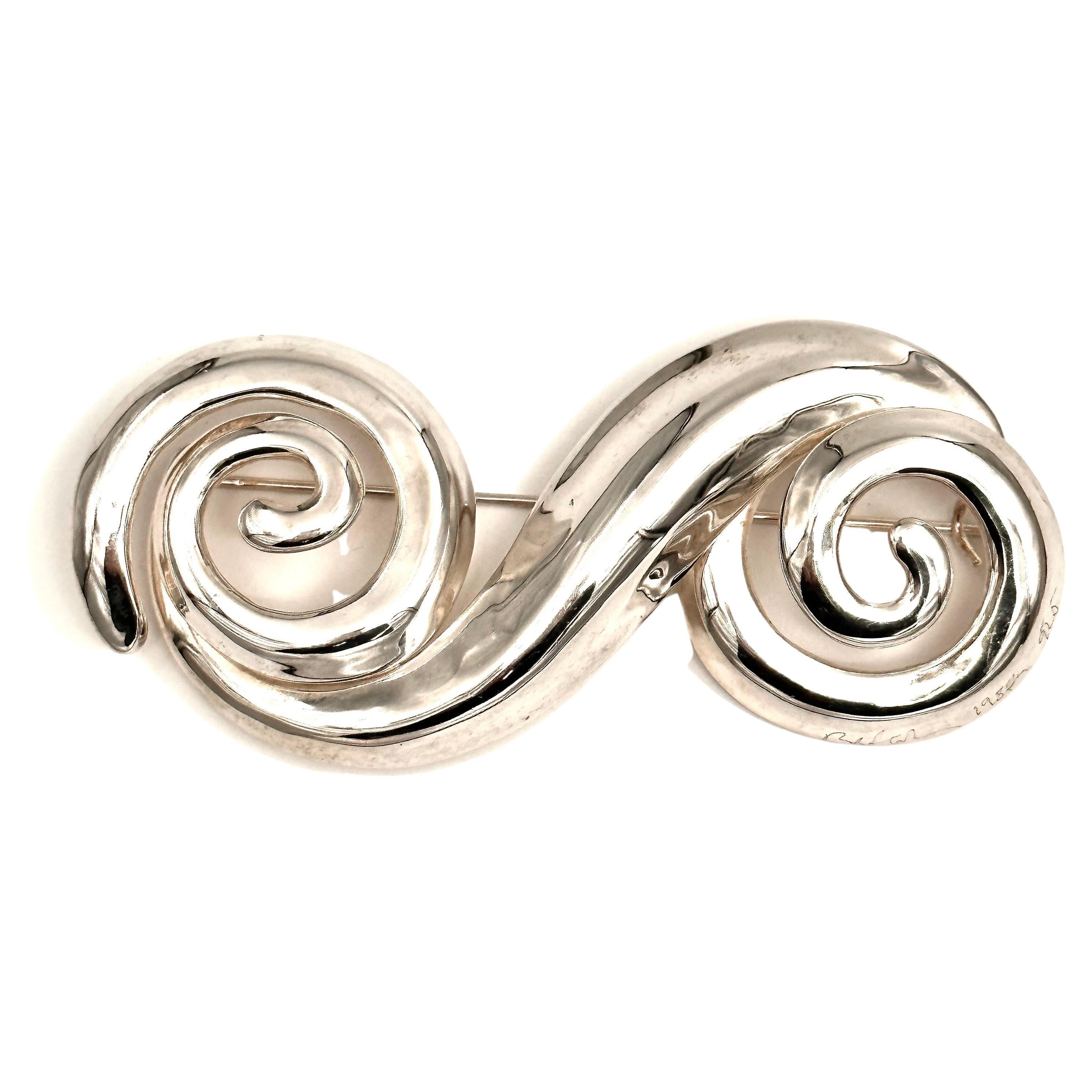 Robert Lee Morris Broche de motard en argent sterling