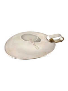 Robert Lee Morris Sterling Silver One World Concave Circle Pendant # 17538