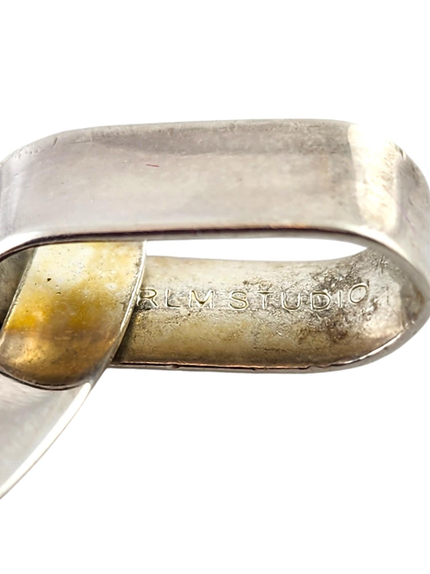 Robert Lee Morris Sterling Silver One World Concave Circle Pendant # 17538 1