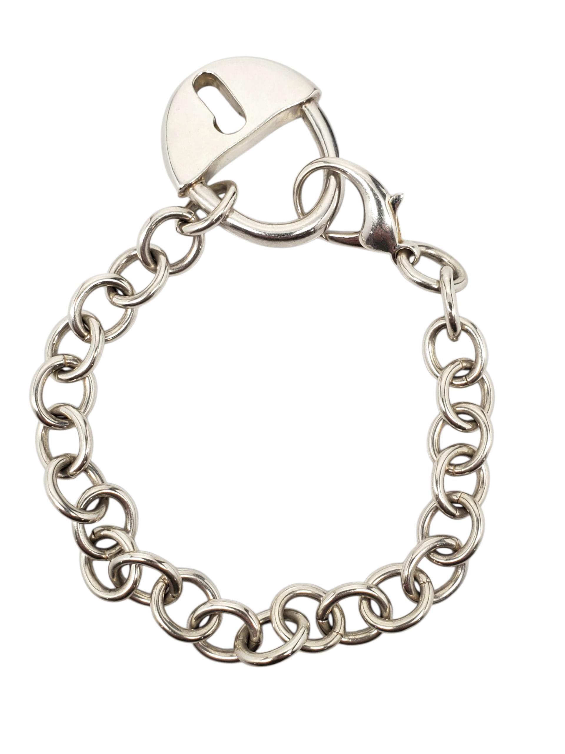Robert Lee Morris - Bracciale con lucchetto in argento Sterling #23657 In condizioni buone in vendita a Washington Depot, CT