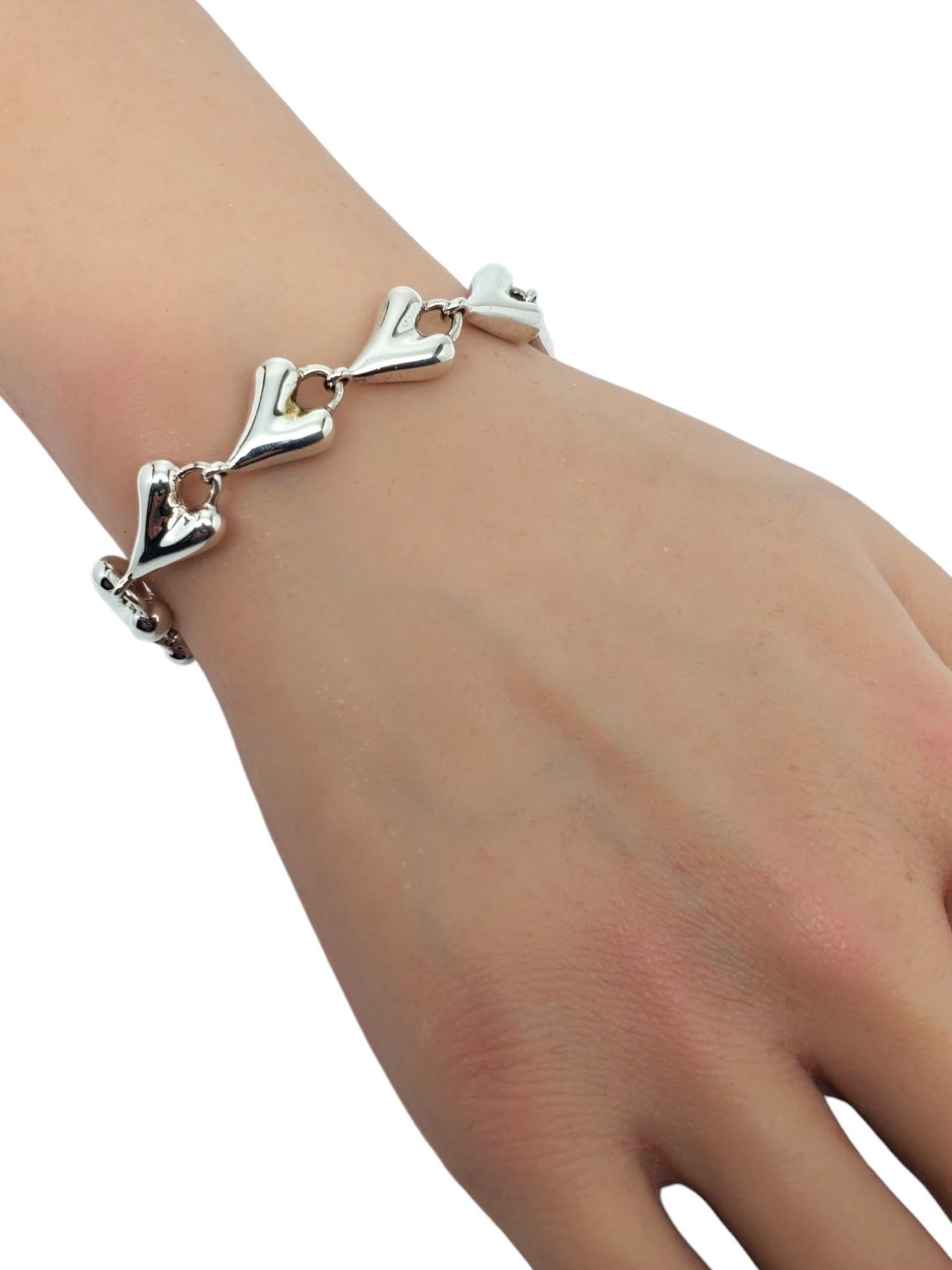Robert Lee Morris Sterling Silver Puffy Heart Bracelet #17236 4