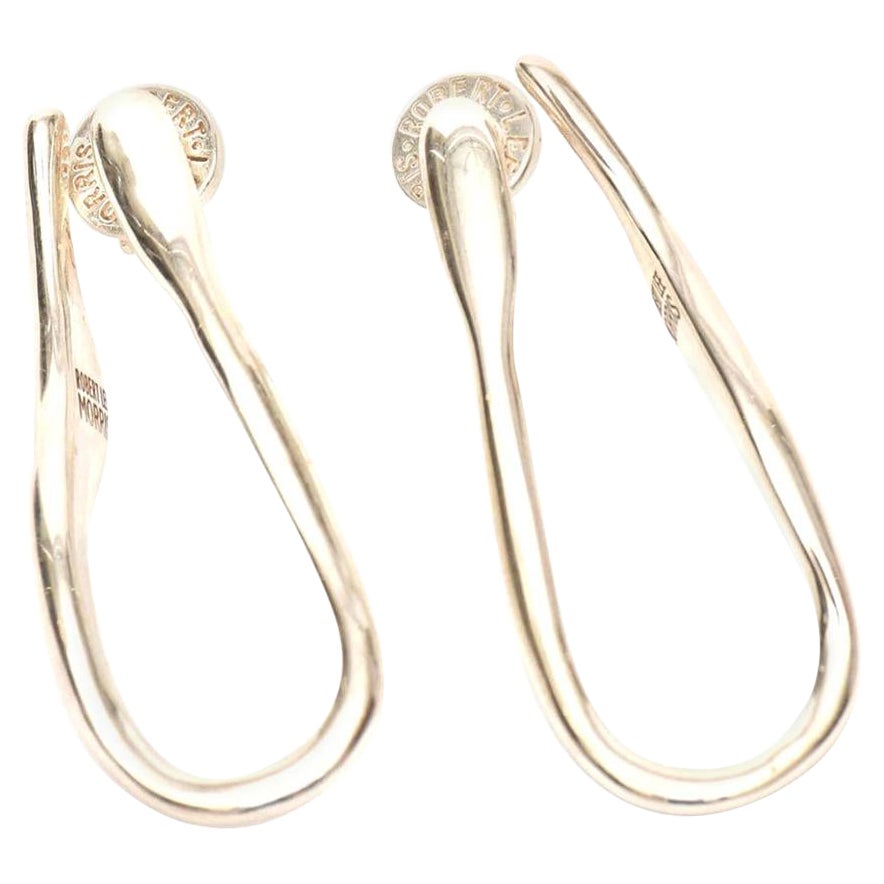 Robert Lee Morris Sterling Silver Sculptural Pierced Earrings