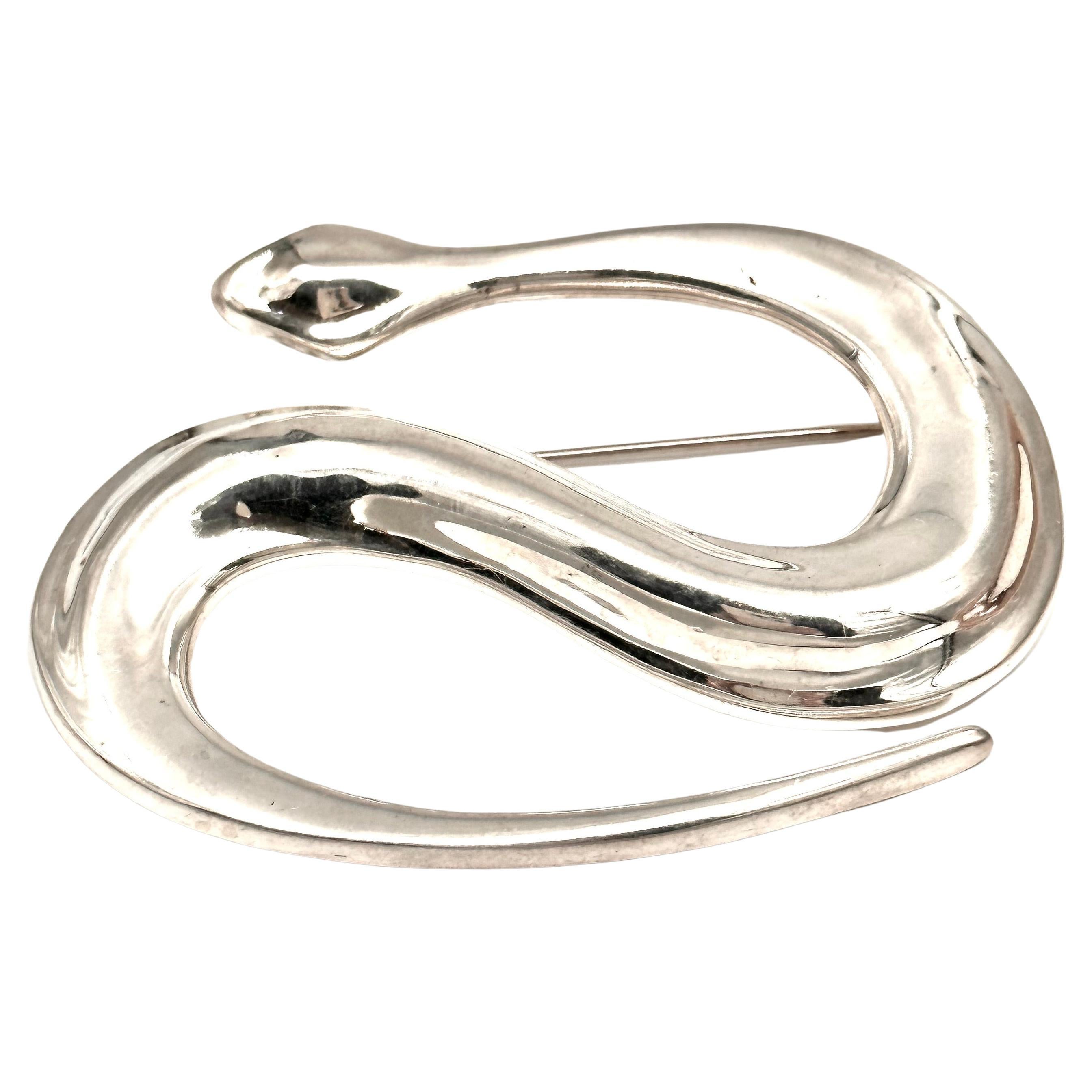 Robert Lee Morris Broche serpent en argent sterling