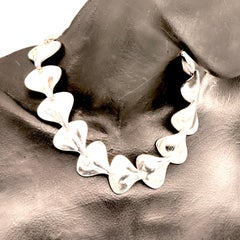 Robert Lee Morris Sterling Silver Soft Jet Linked Necklace