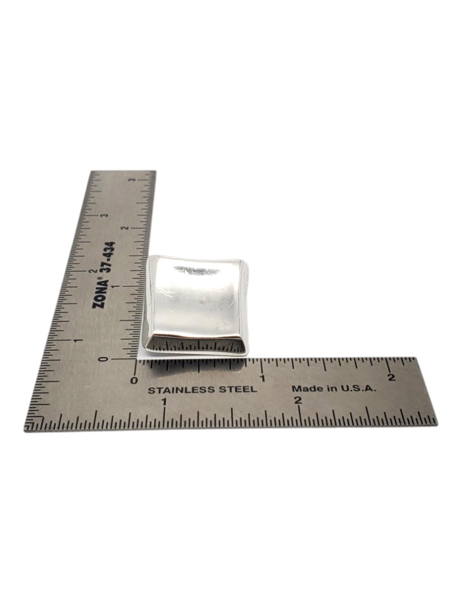 Robert Lee Morris Quadratische Clip-On-Ohrringe aus Sterlingsilber #17211 1