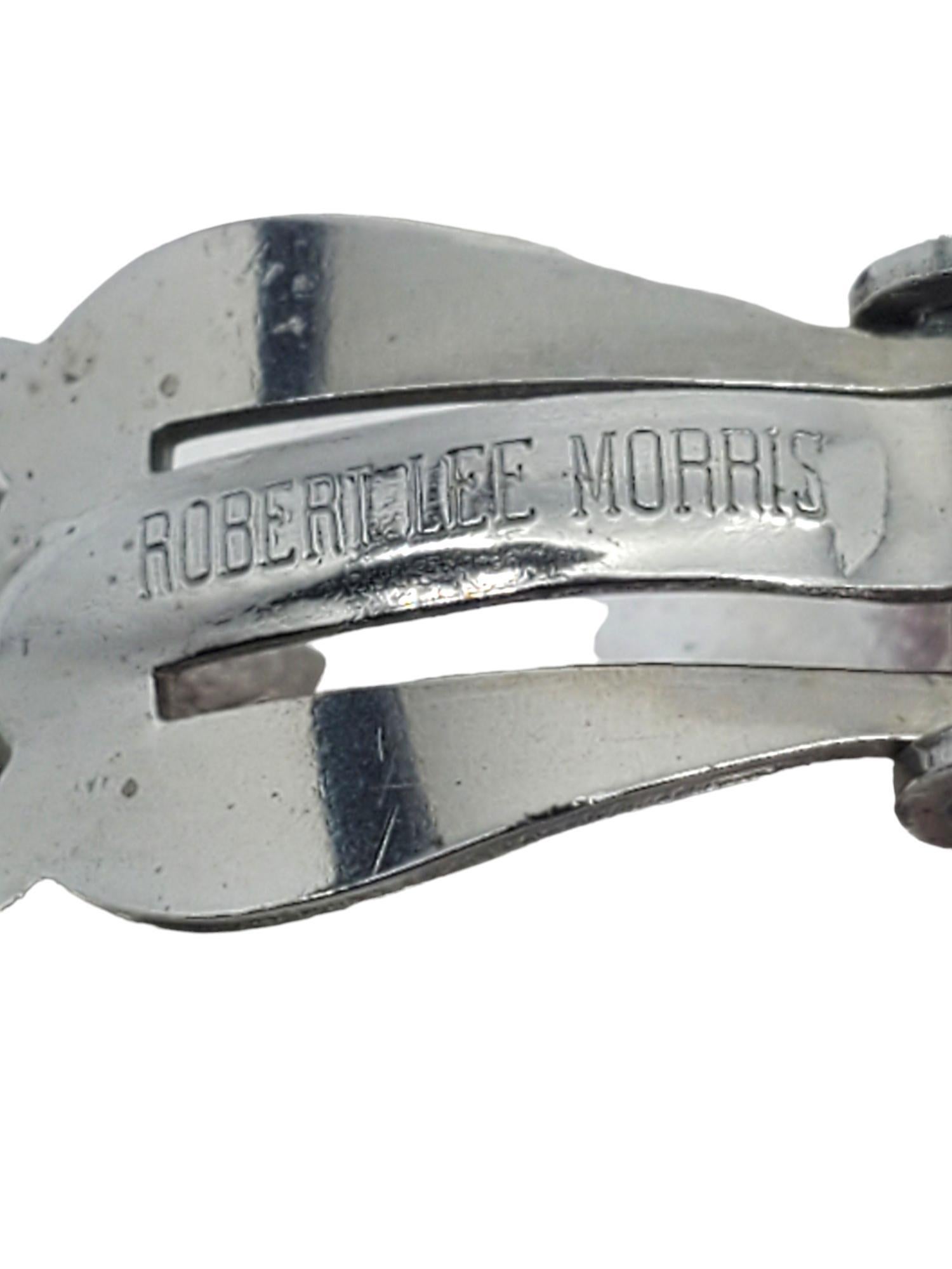 Robert Lee Morris Quadratische Clip-On-Ohrringe aus Sterlingsilber #17211 2