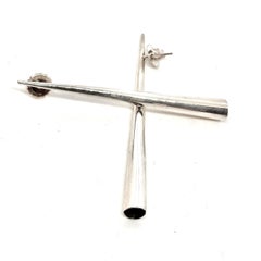 Robert Lee Morris Sterling Silver Tusk Earrings