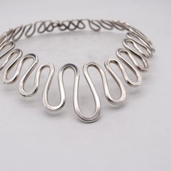Robert Lee Morris Studio 1970 Sculptural Choker Necklace In , 925 Sterling Silver