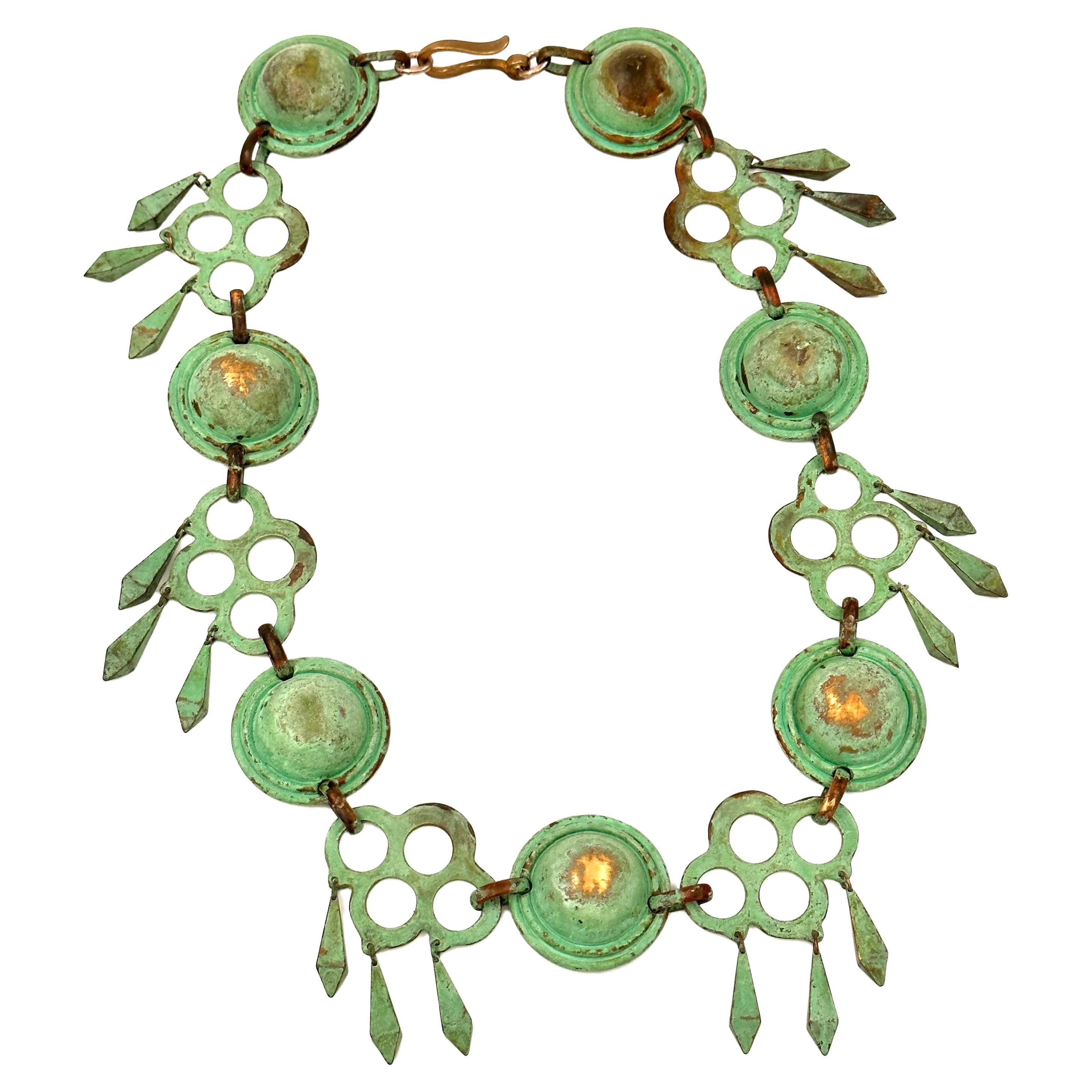 Robert Lee Morris Verdigris Avalon Belt / Necklace, 1983