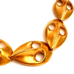 Robert Lee Morris Vintage Gilded Mask Necklace