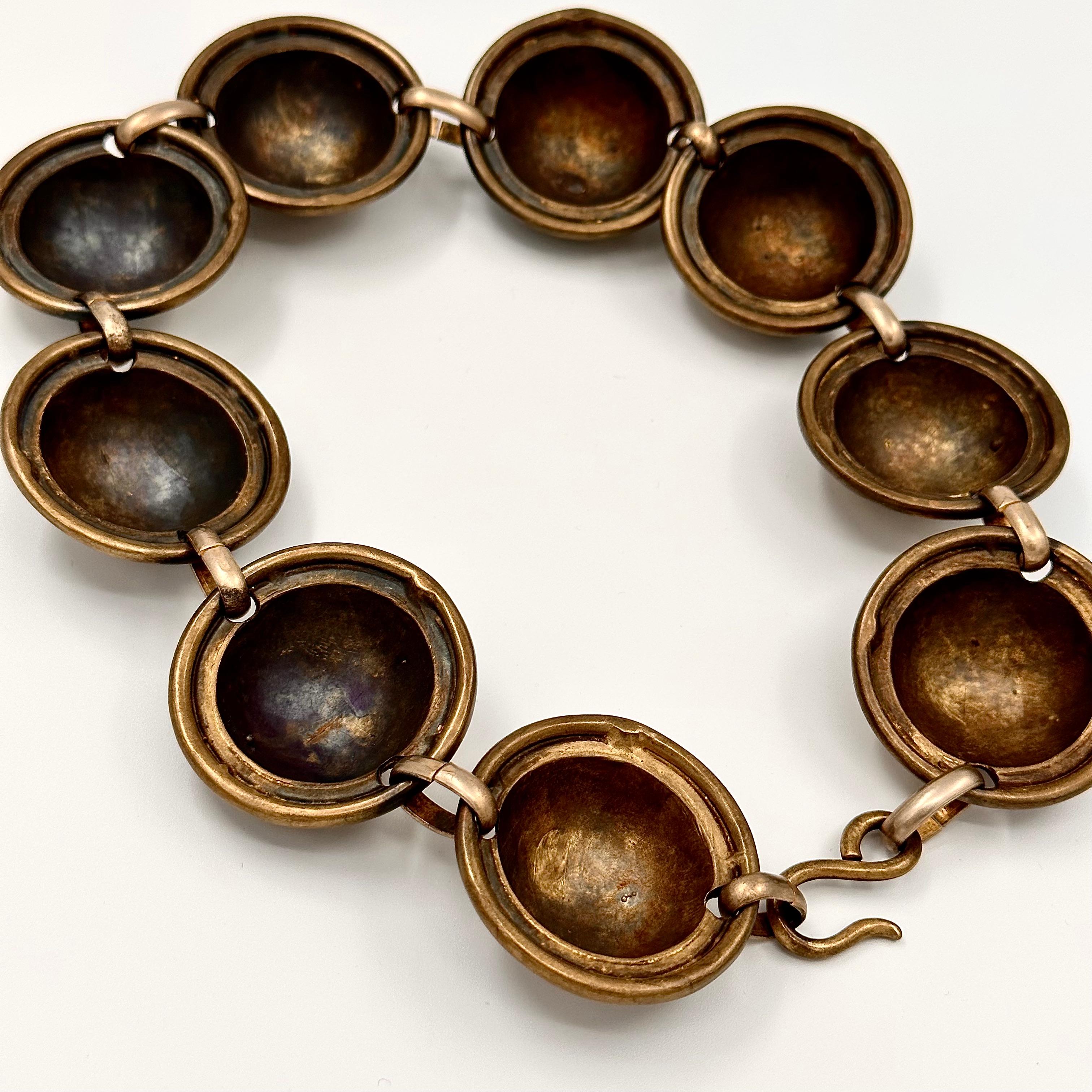 Robert Lee Morris Wabi Sabi Kollektion Chocker-Halskette aus Messing mit Kuppeln (Moderne) im Angebot