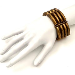 Robert Lee Morris Bracciale a cerniera in ottone con binario per pneumatici Wabi Sabi