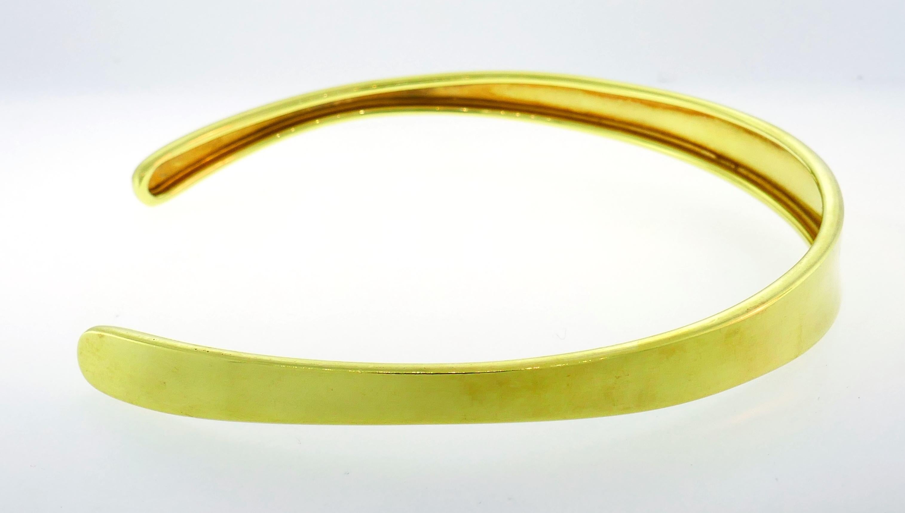 Robert Lee Morris Yellow Gold Choker Necklace In Excellent Condition In Beverly Hills, CA