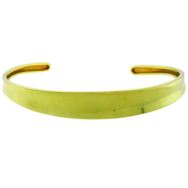 Robert Lee Morris Yellow Gold Choker Necklace For Sale at 1stDibs