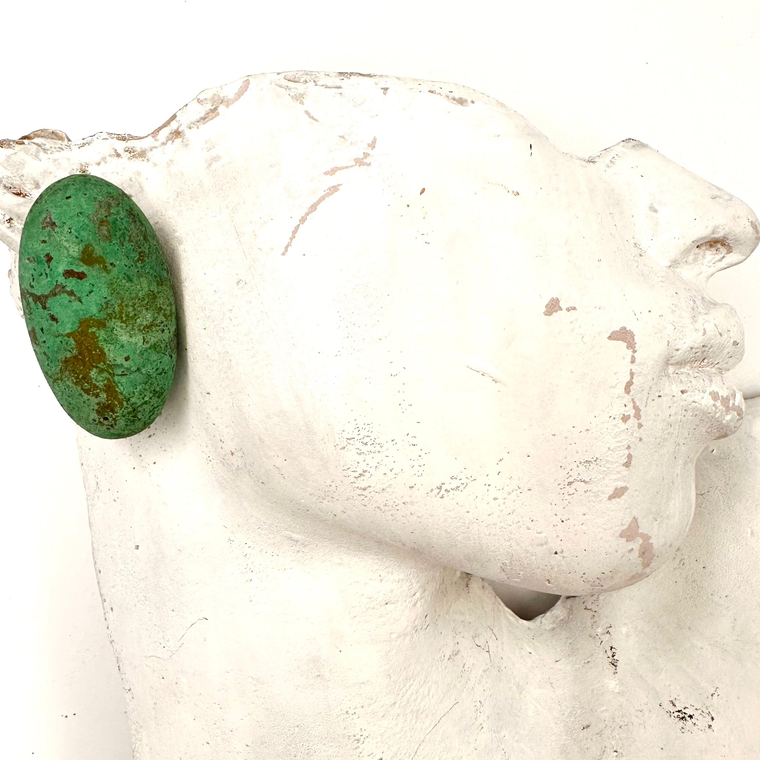 Boucles d'oreilles en galuchat vert-de-gris de la collection Wabi Sabi de Robert Leed Morris, 1986 Pour femmes en vente
