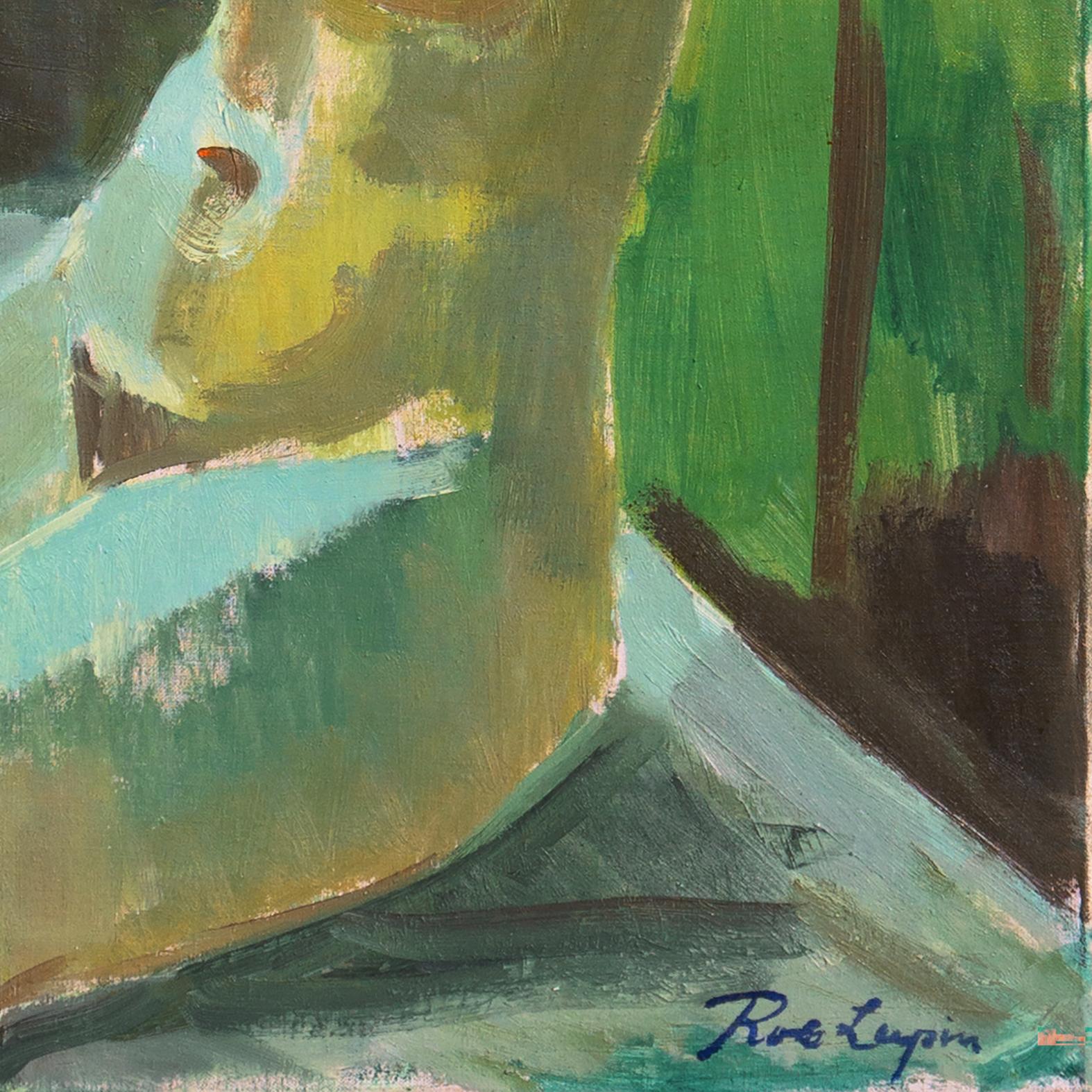 'Seated Nude',  Paris, Salon d'Automne, Royal Danish Academy, Expressionist Oil - Painting by Robert Leepin