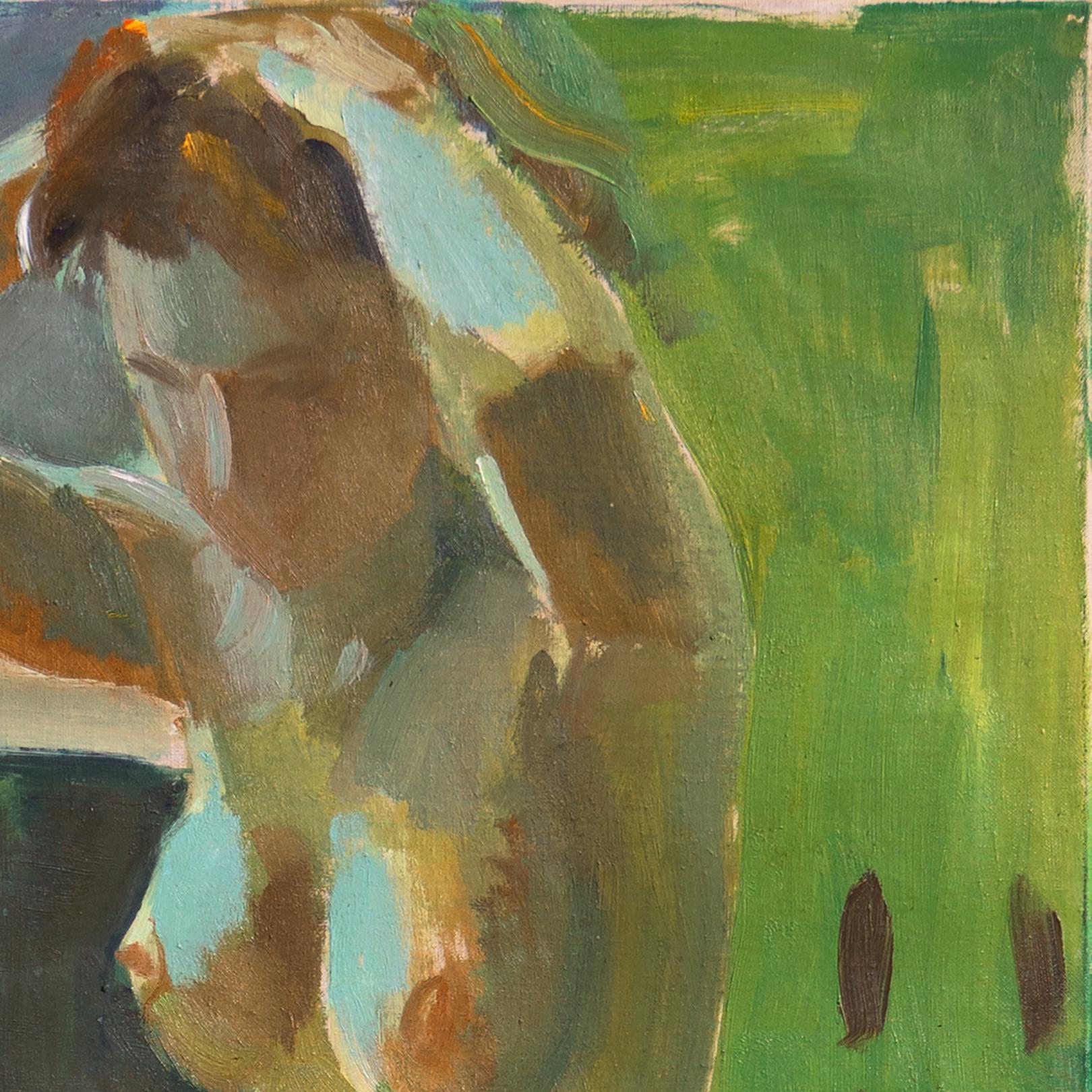 'Seated Nude',  Paris, Salon d'Automne, Royal Danish Academy, Expressionist Oil For Sale 1