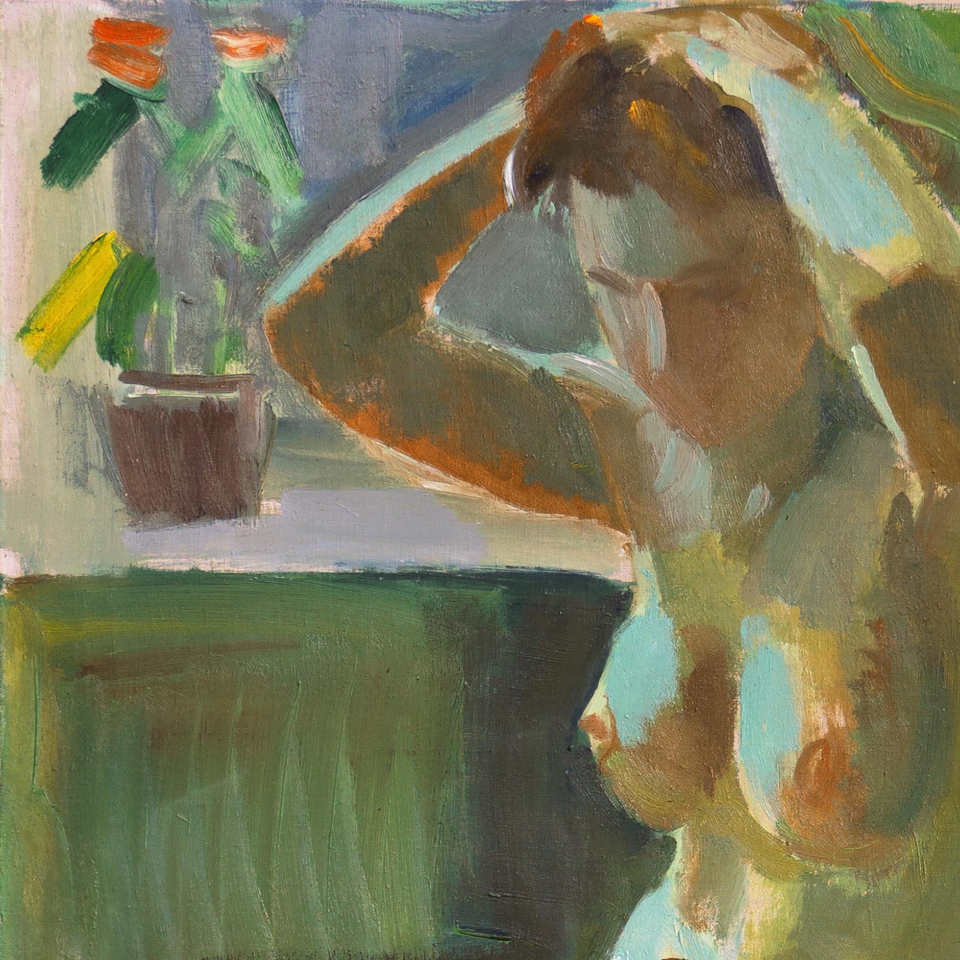 'Seated Nude',  Paris, Salon d'Automne, Royal Danish Academy, Expressionist Oil For Sale 2