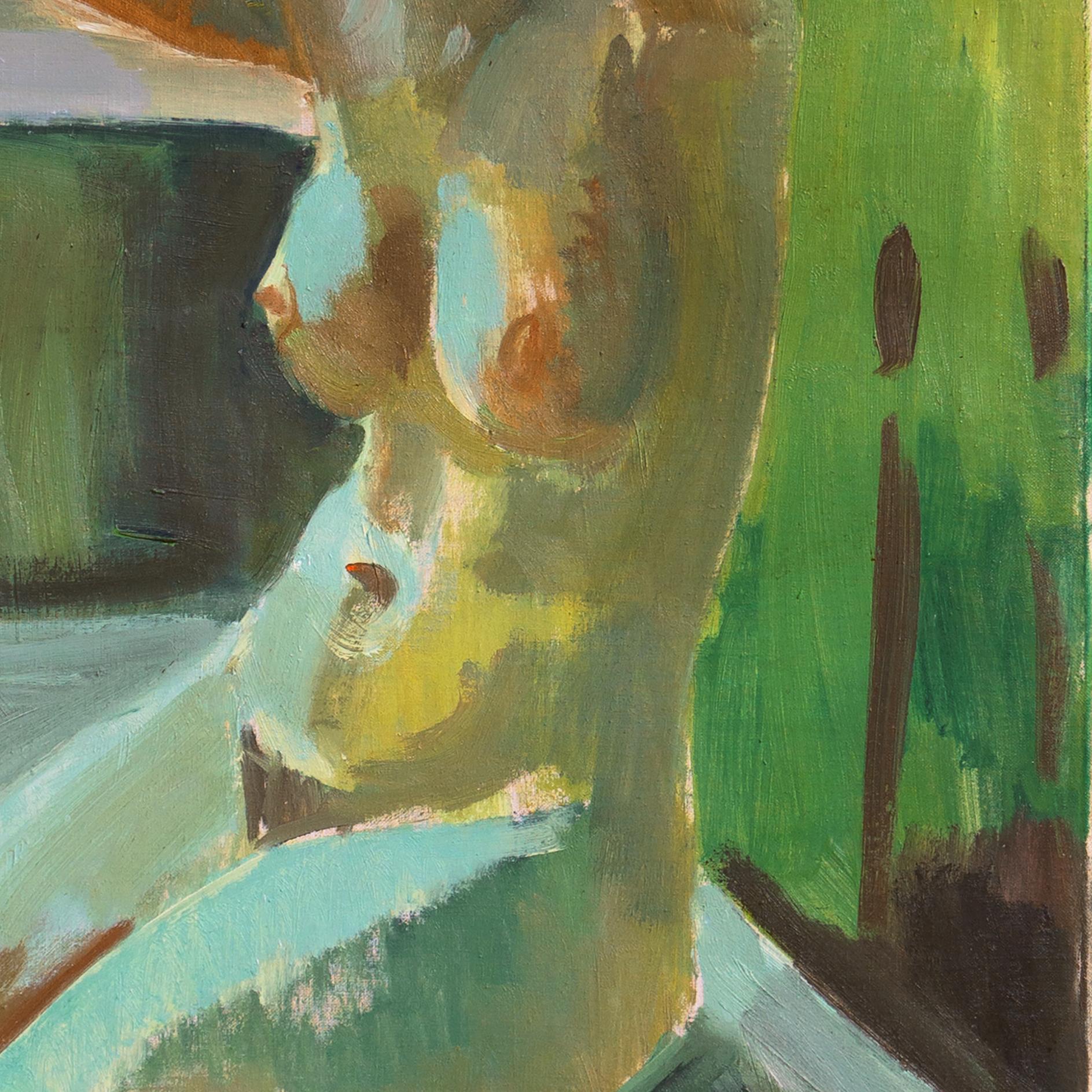 'Seated Nude',  Paris, Salon d'Automne, Royal Danish Academy, Expressionist Oil For Sale 3