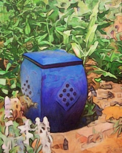 Blue Urn, Painting, Oil on Canvas