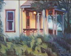 Retro Porch Light, Painting, Oil on Canvas