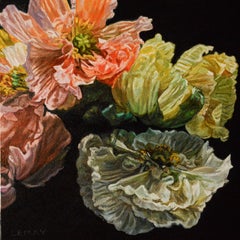 Spring Blooming II - floral surreal contemporary oil painting hyperrealism art