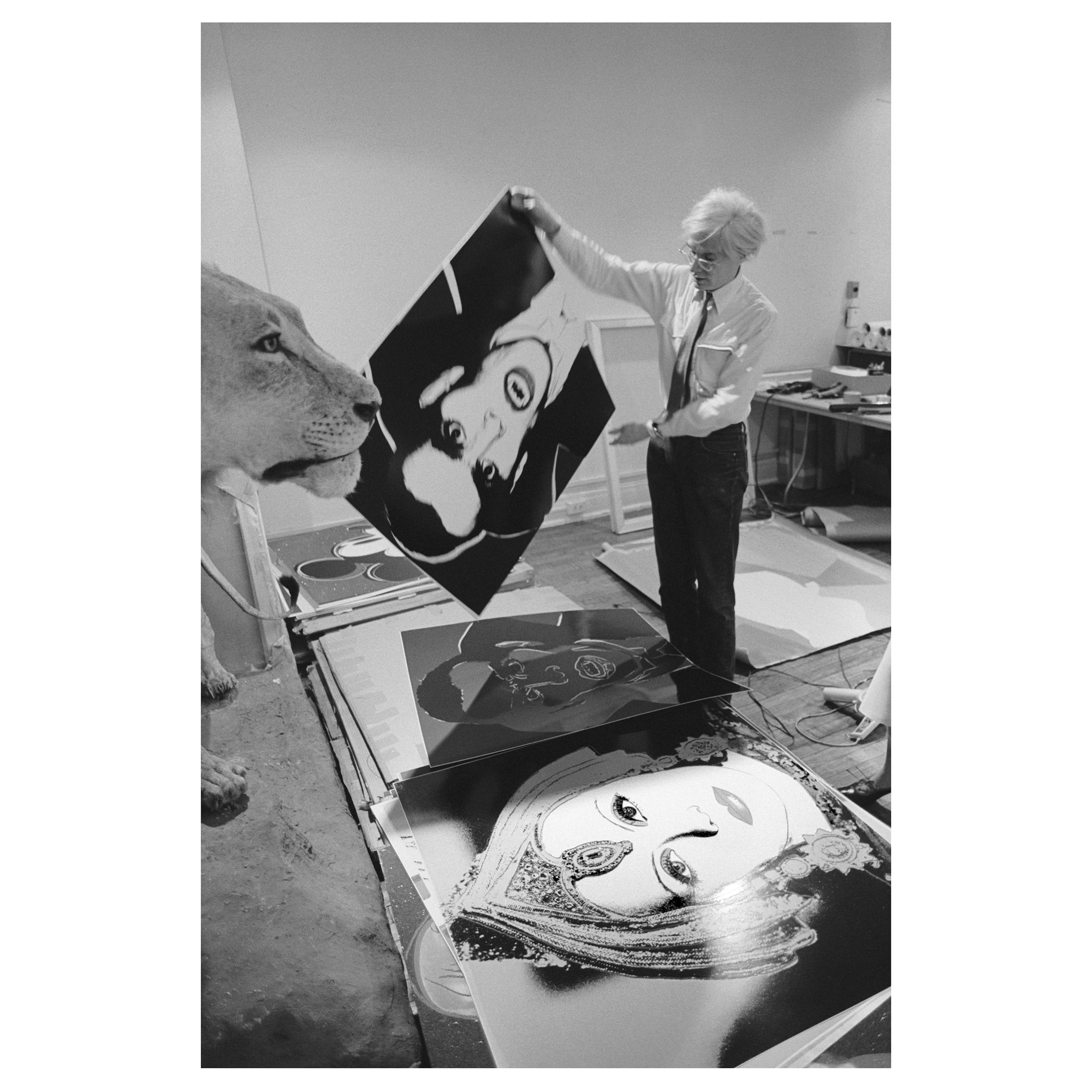Robert Levin, "Andy Warhol Holding Dracula Myth, 1981" Framed Print, USA, 2015