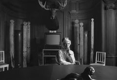 Robert Levin, "Andy Warhol with Moose, Totems, in Factory 1981" Print, USA, 2015