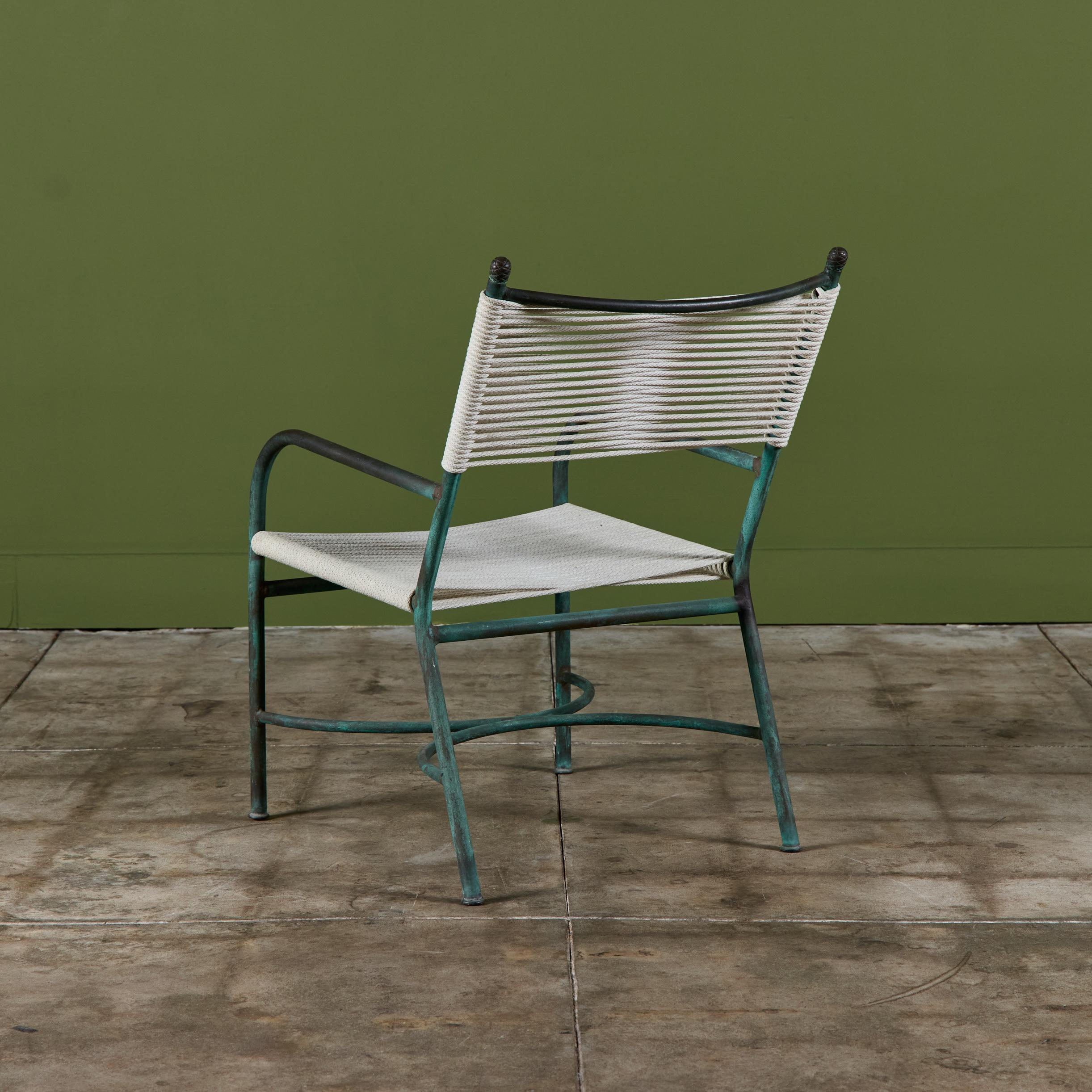 Bronze-Terrassen-Loungesessel von Robert Lewis im Angebot 1