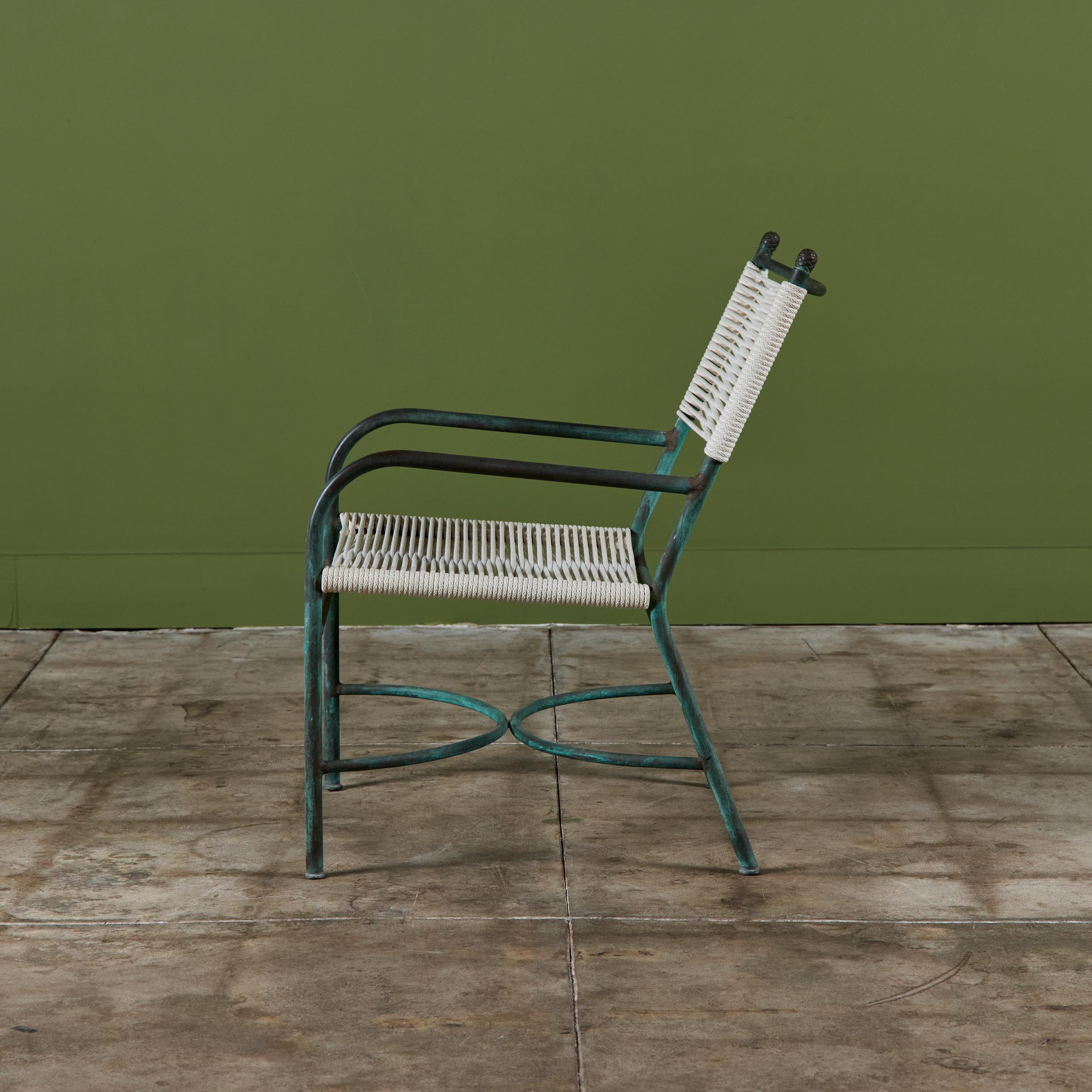 Bronze-Terrassen-Loungesessel von Robert Lewis im Angebot 2