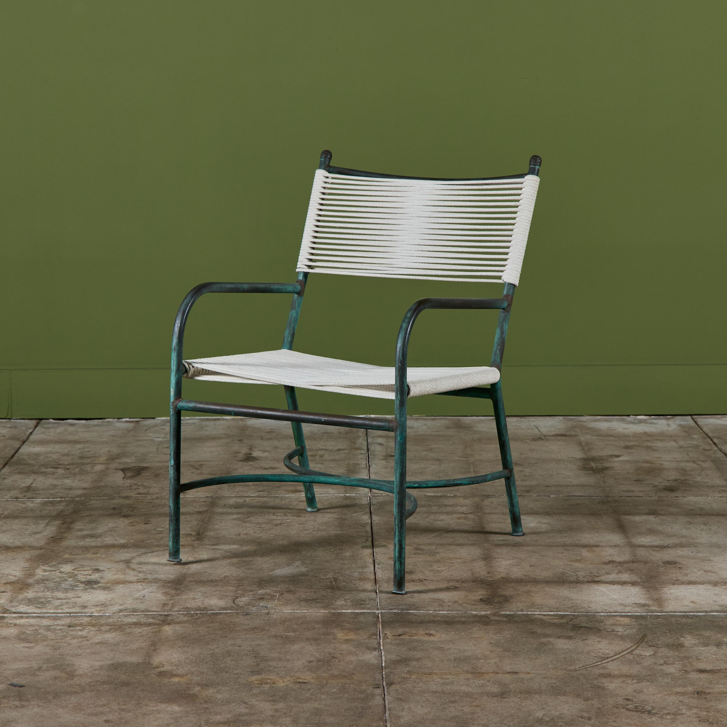 Bronze-Terrassen-Loungesessel von Robert Lewis im Angebot 3