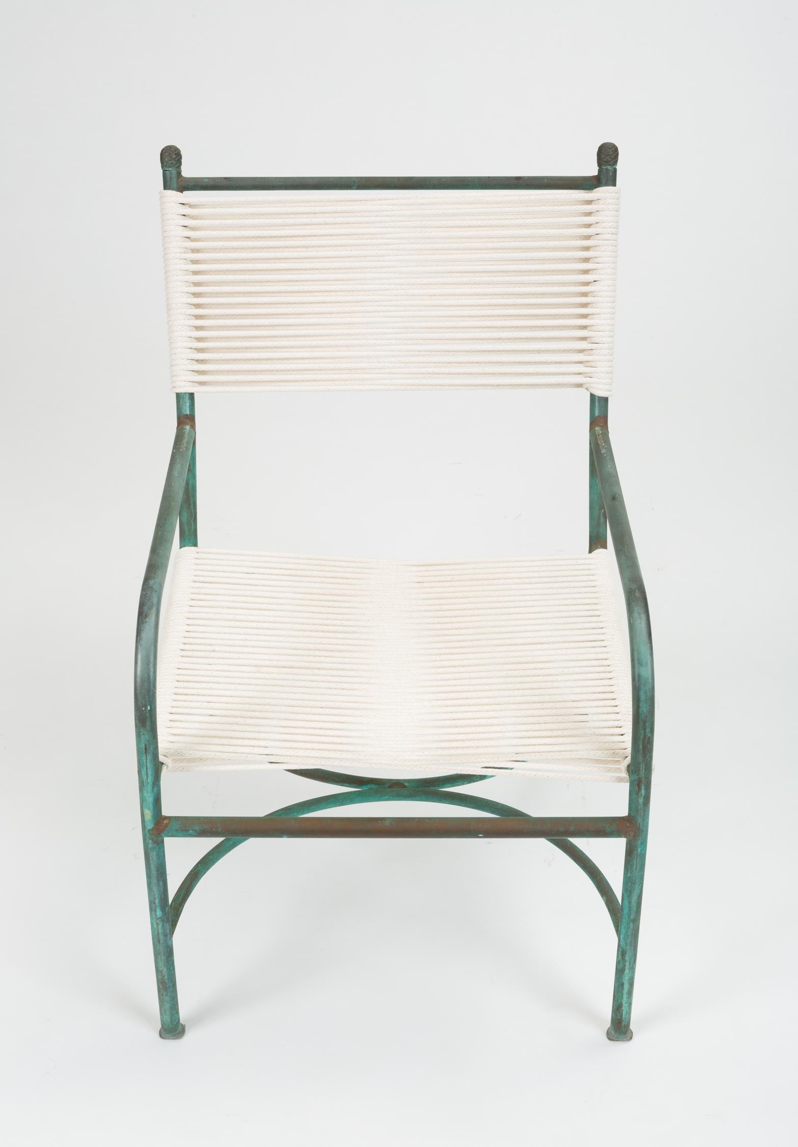 Mid-Century Modern Robert Lewis Bronze Patio Lounge Chair For Sale