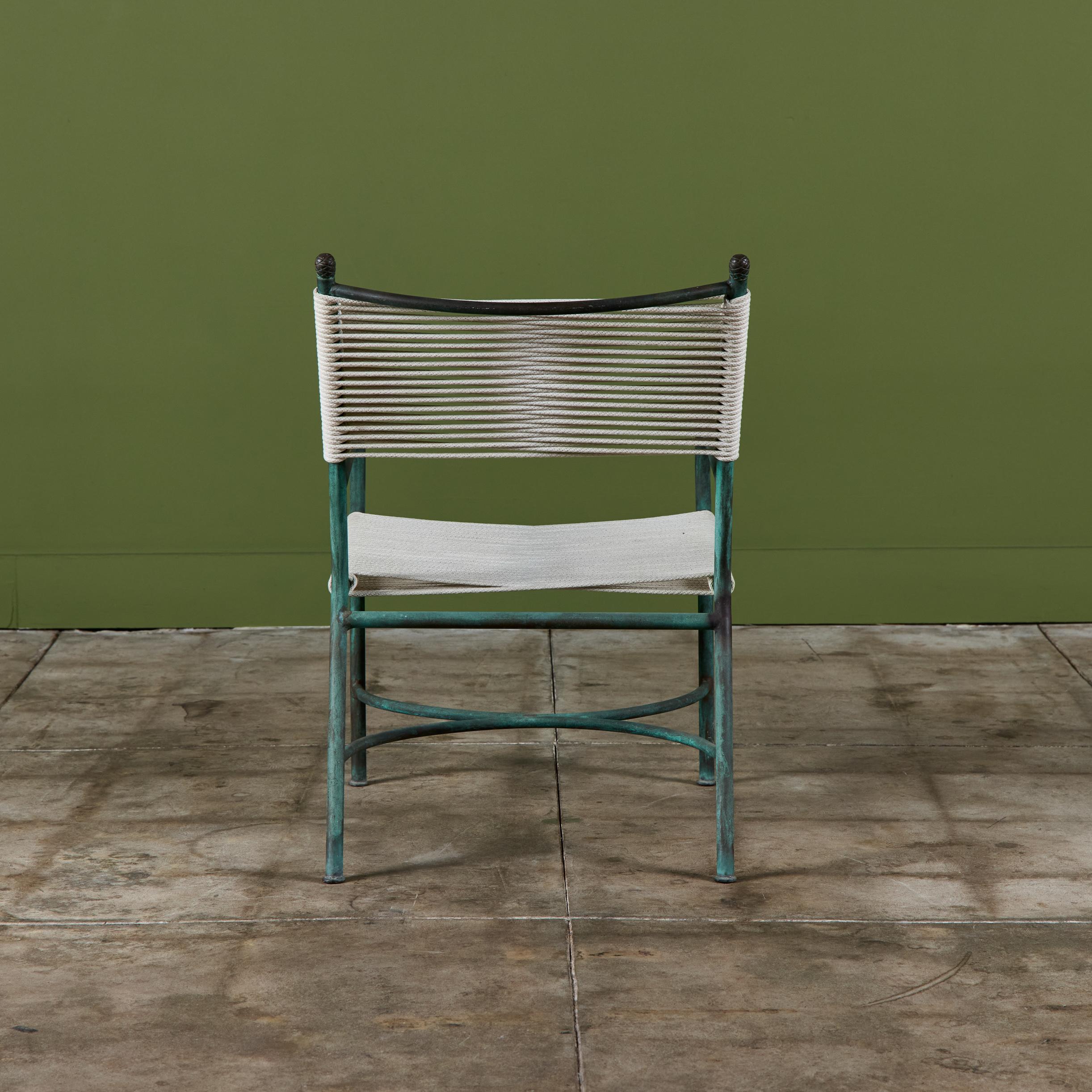 Bronze-Terrassen-Loungesessel von Robert Lewis (20. Jahrhundert) im Angebot